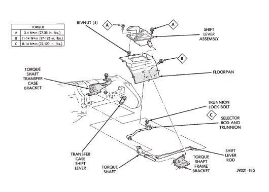 Jeep yj 4wd shifter extension